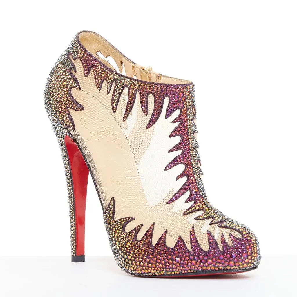 Christian Louboutin Marale Boot 140 MultiColor Leather Very good - Front View