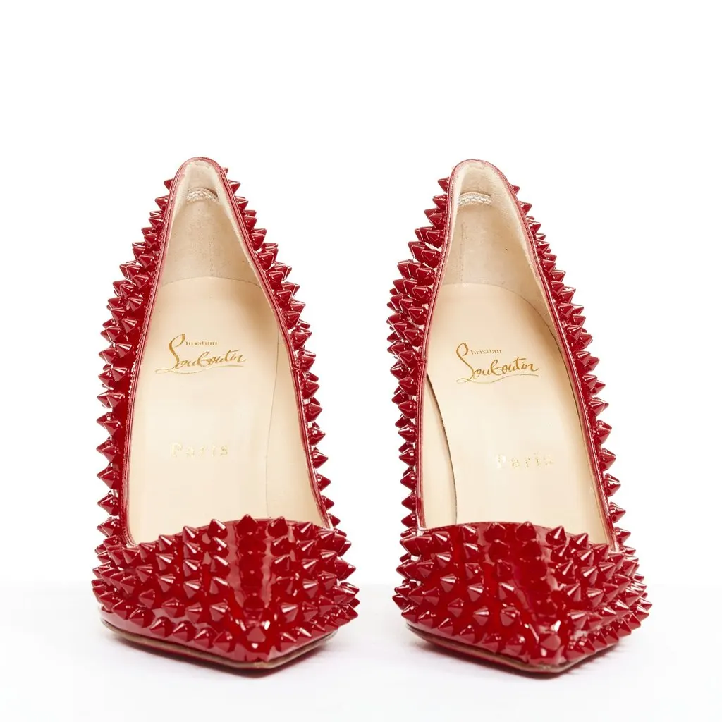 Christian Louboutin Pigalle Spikes 100 Red Leather Very good - Inside View