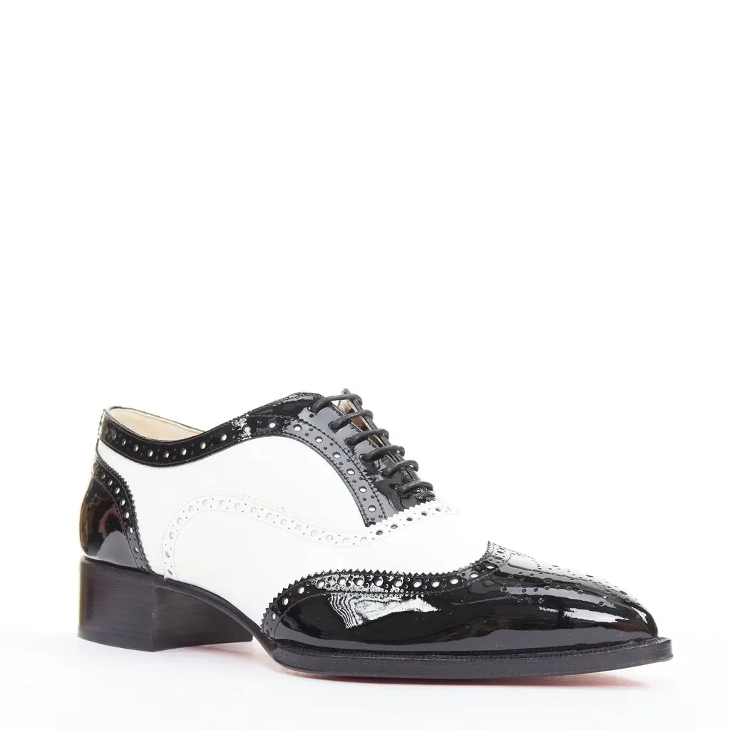Christian Louboutin Zazou Fiori Flat Patent Black Leather Very good - Inside View