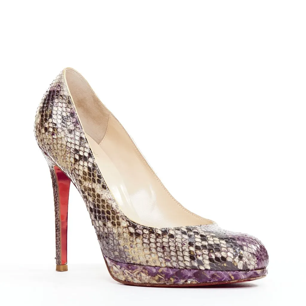 Christian Louboutin New Simple Pump 120 Purple Leather Very good - Back View