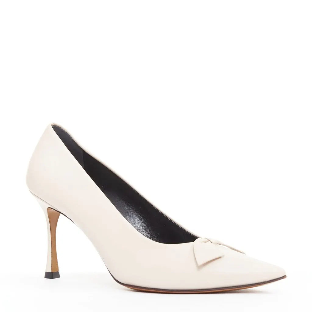 The Row Champagne Pump Bow Pink Leather Very good - Back View