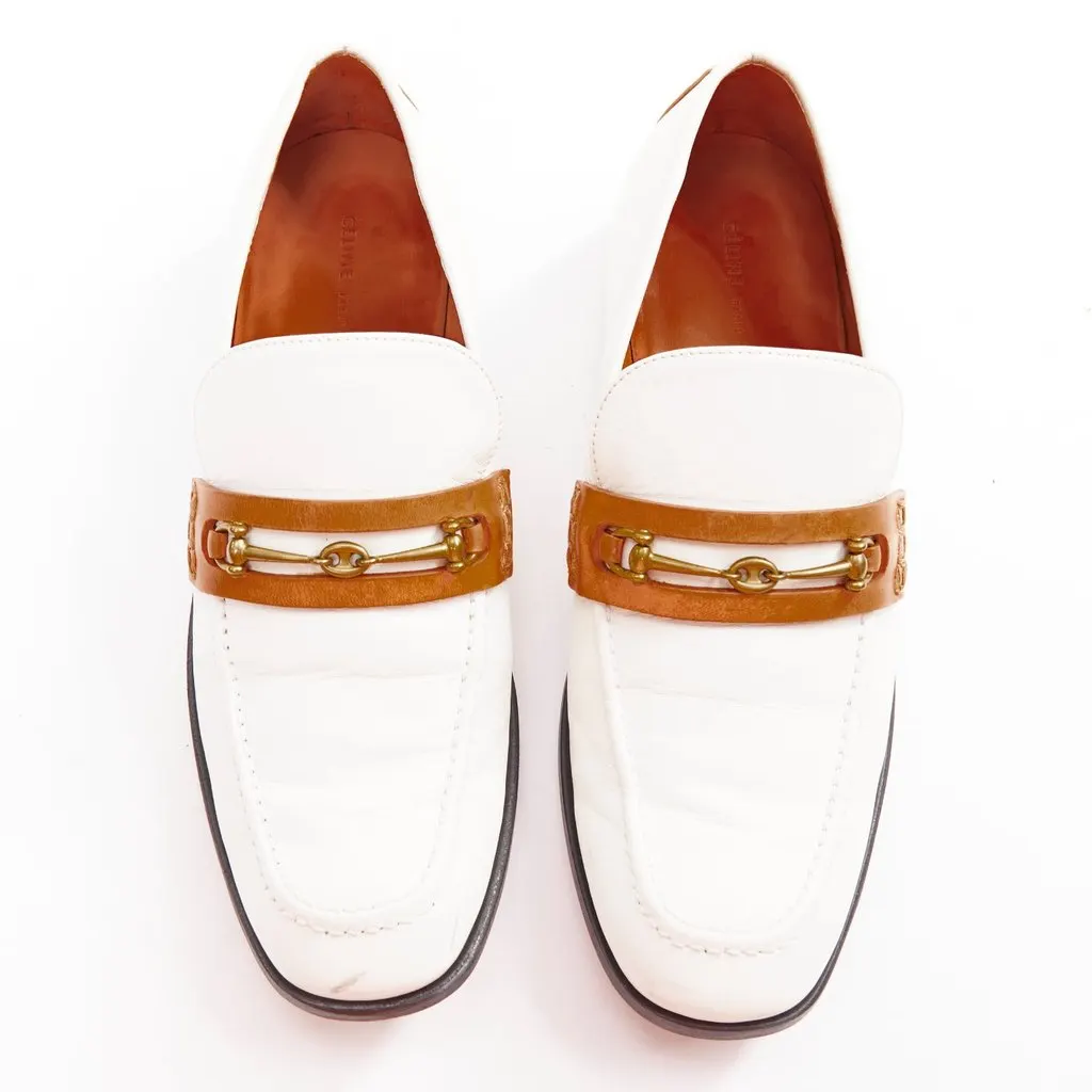 Celine White Leather Lace ups White Leather Fair - Front View