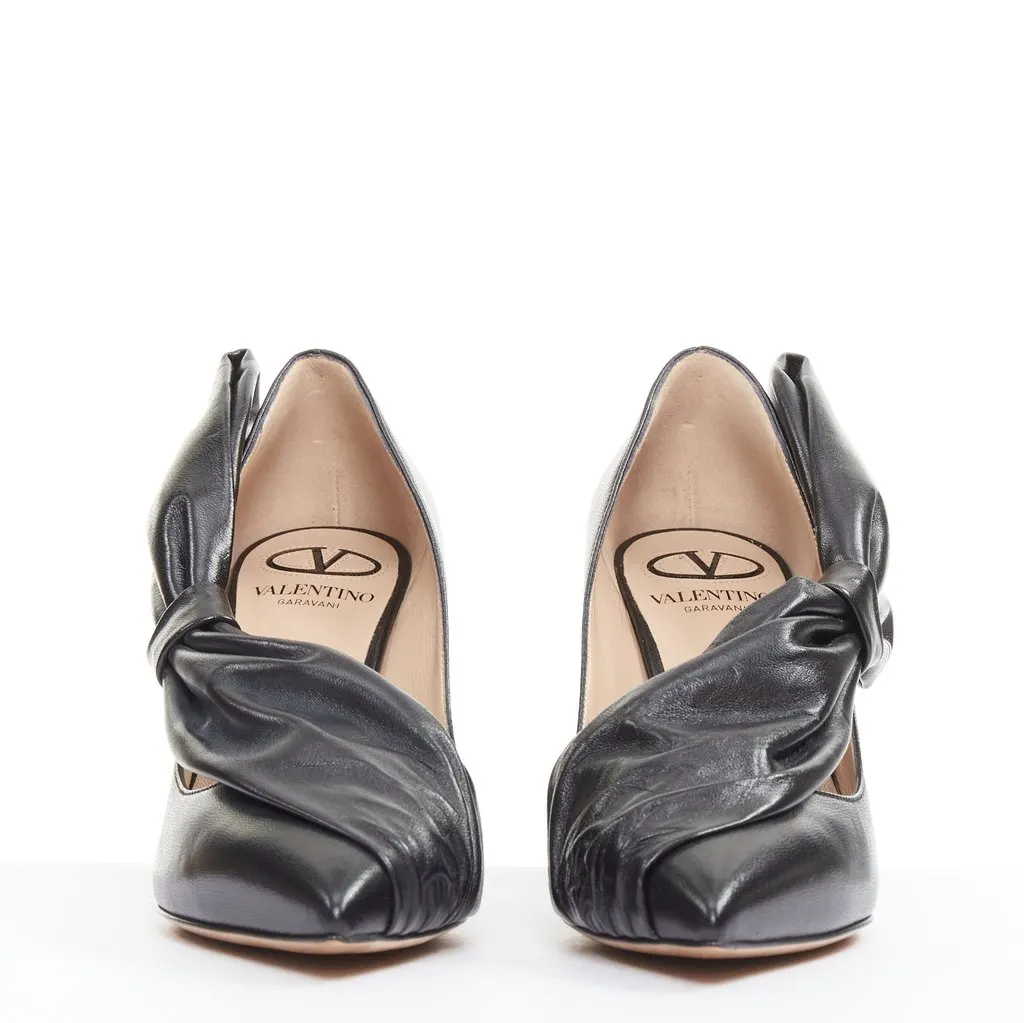 Valentino Black Leather Heels Black Leather Very good - Inside View