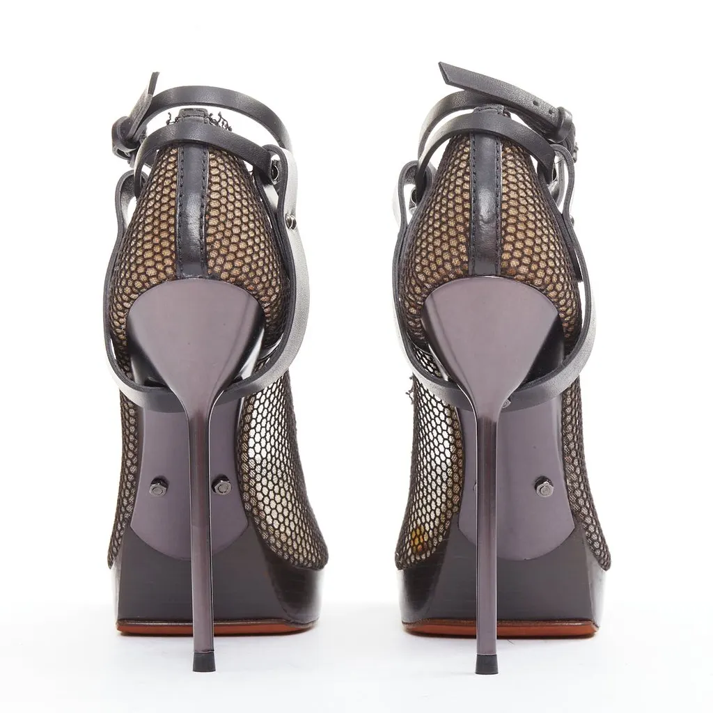 Lanvin Escarpin Sangle Brown Leather Very good - Box View