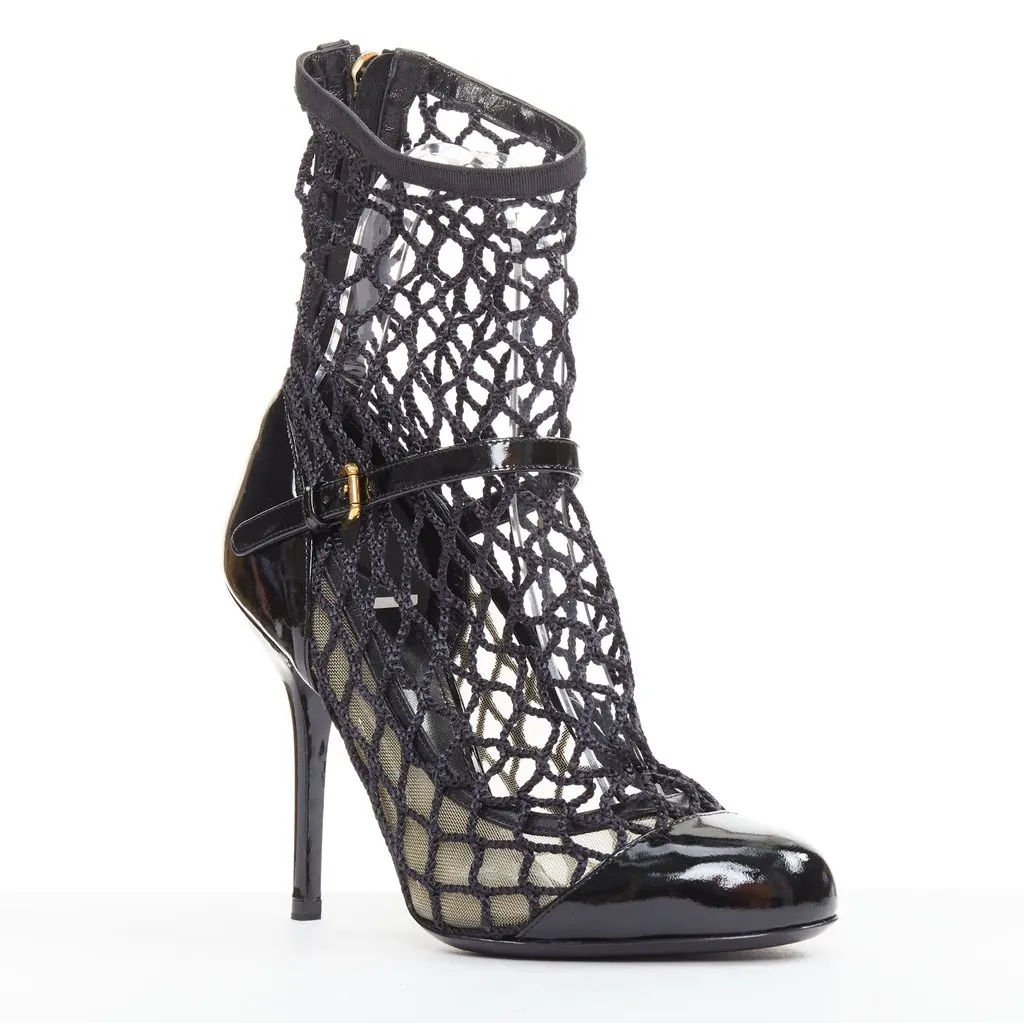 Dolce & Gabbana Black Leather Boots Black Leather Very good - Back View