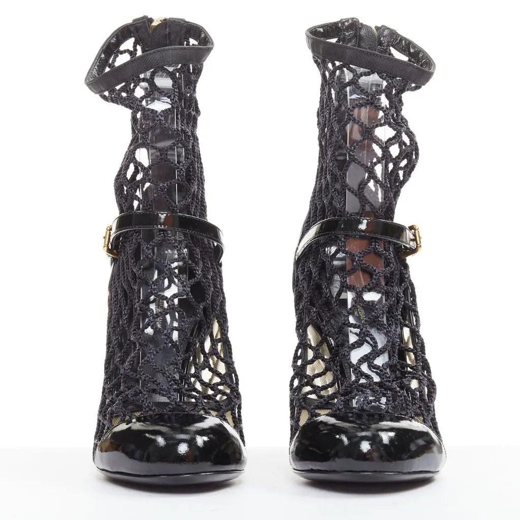 Dolce & Gabbana Black Leather Boots Black Leather Very good - Inside View