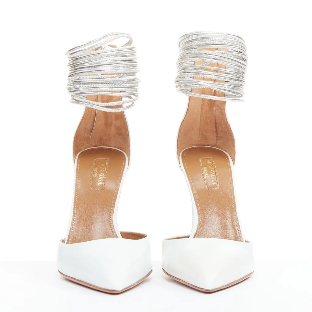 Aquazzura Hello Lover 105 White Leather Very good - Inside View