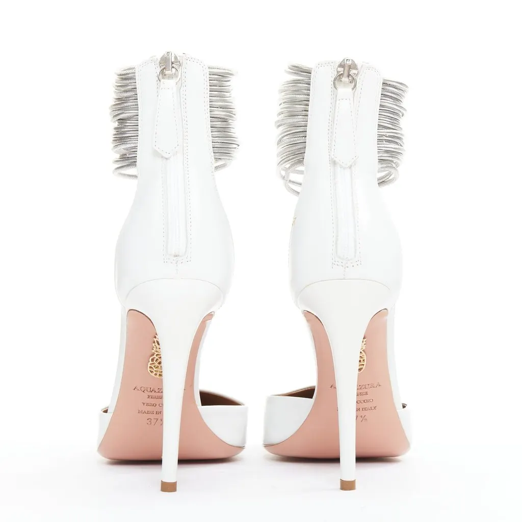 Aquazzura Hello Lover 105 White Leather Very good - Box View