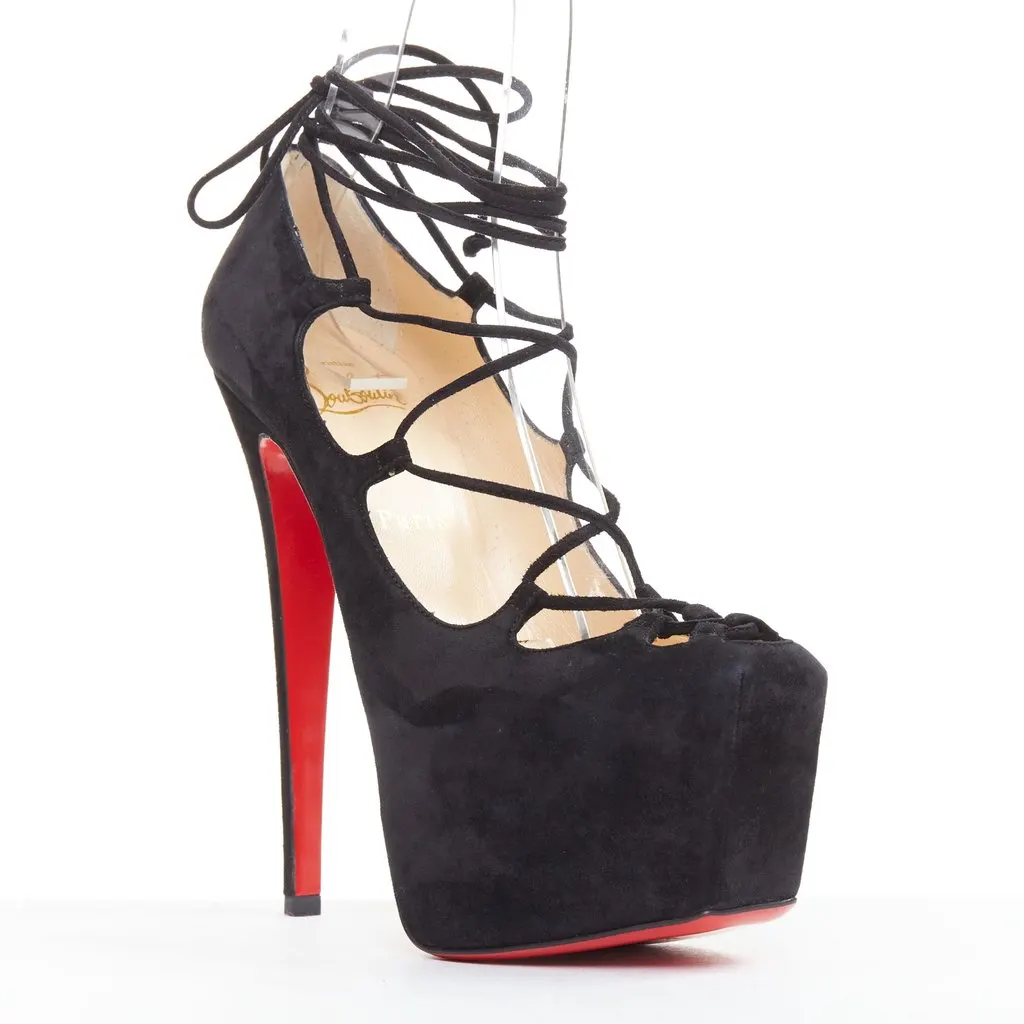 Christian Louboutin Ghildarc 160 Black Leather Very good - Back View