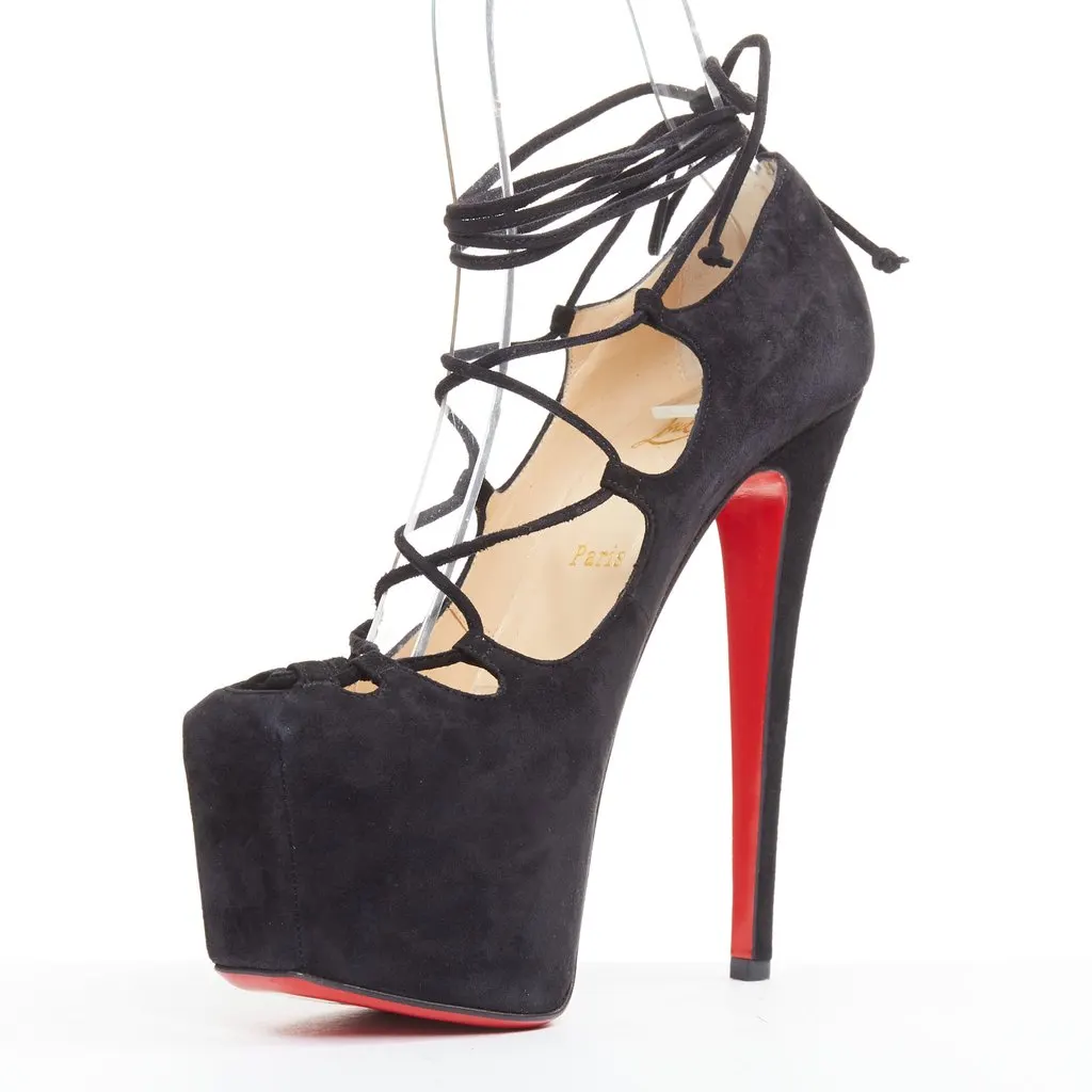Christian Louboutin Ghildarc 160 Black Leather Very good - Model View