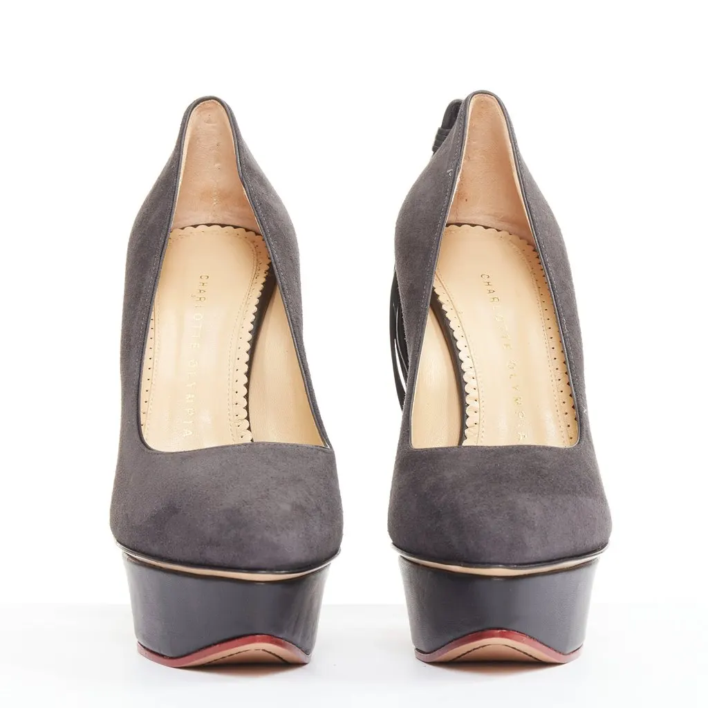 Charlotte Olympia Dark Horse Grey Suede Very good - Inside View