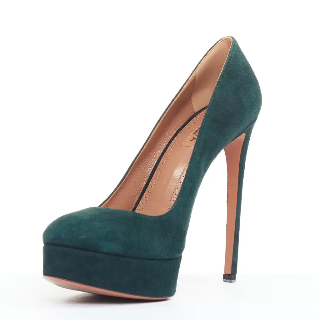 Alaïa Green Suede Heels Green Suede Very good - Model View