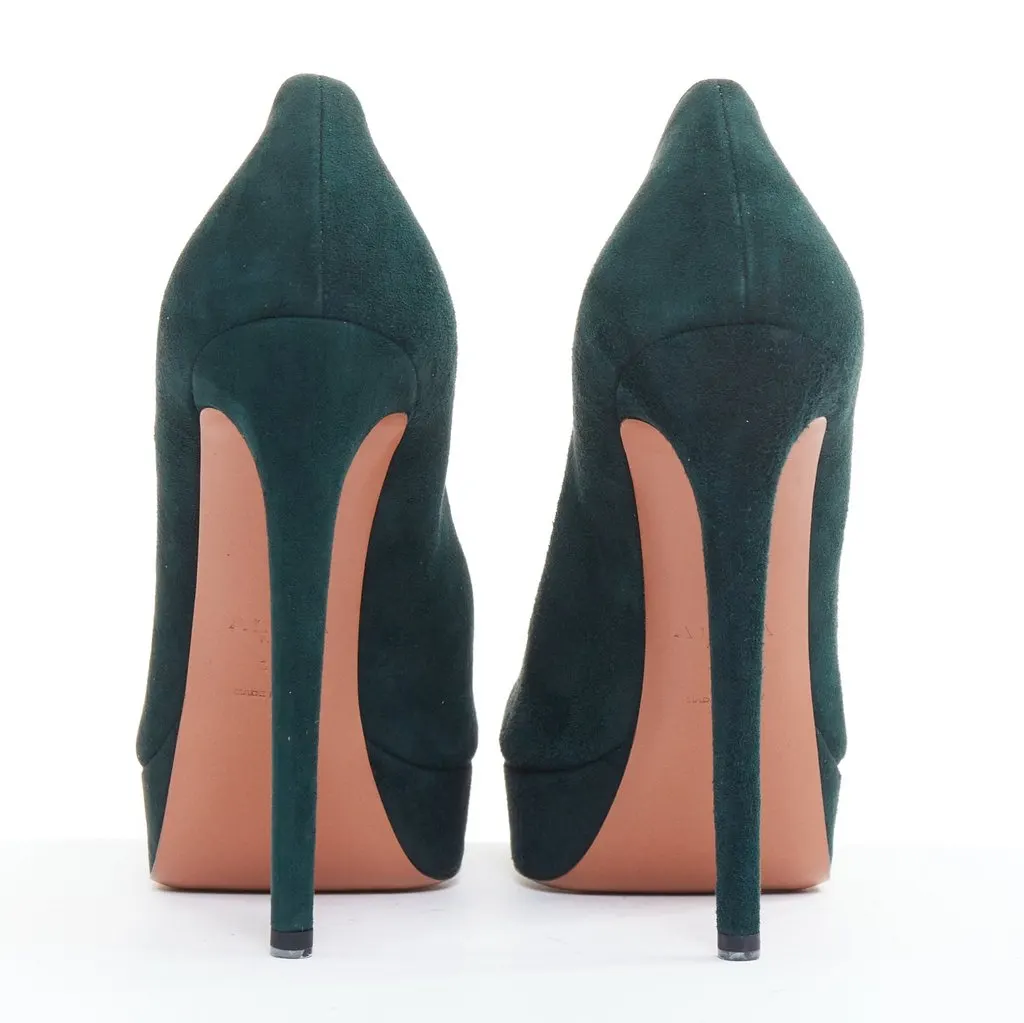 Alaïa Green Suede Heels Green Suede Very good - Box View