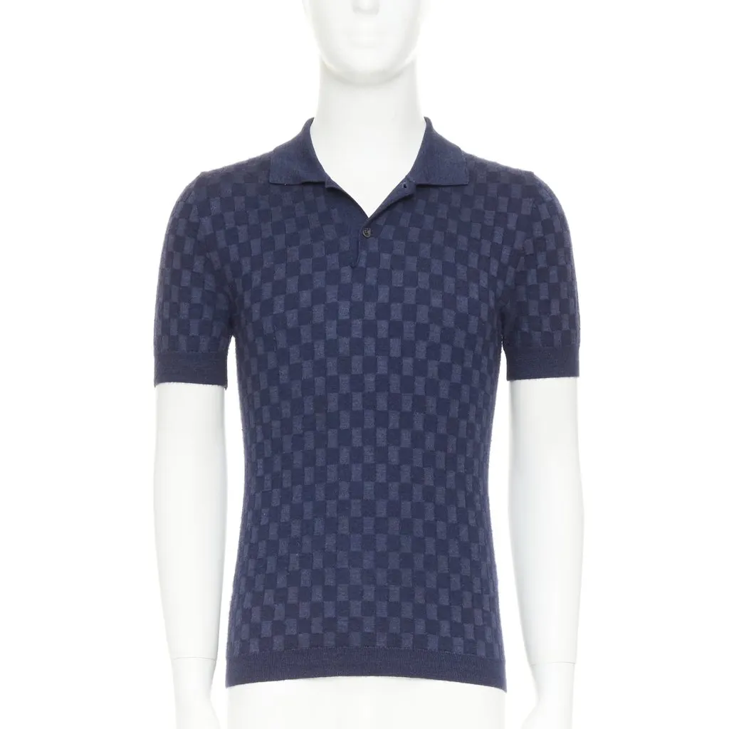 Louis Vuitton Navy Polo Shirt Navy Good - Front View