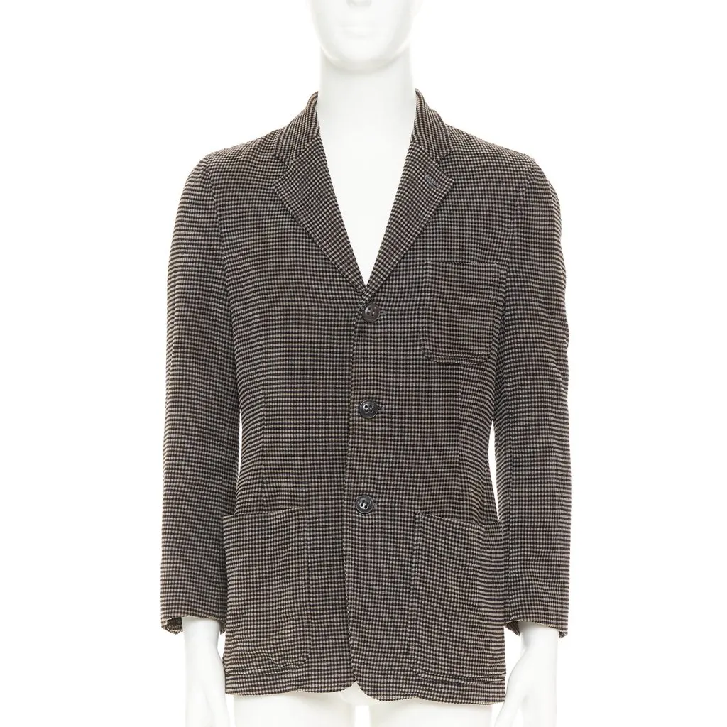 Giorgio Armani Brown Cotton Jacket Brown Cotton Very good - Front View