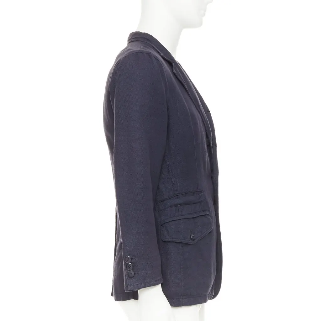 Giorgio Armani Navy Linen Jacket Navy Linen Fair - Box View