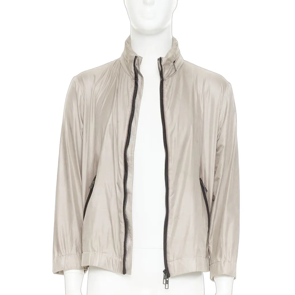 Giorgio Armani Beige Polyamide Coat Beige Polyamide Fair - Front View