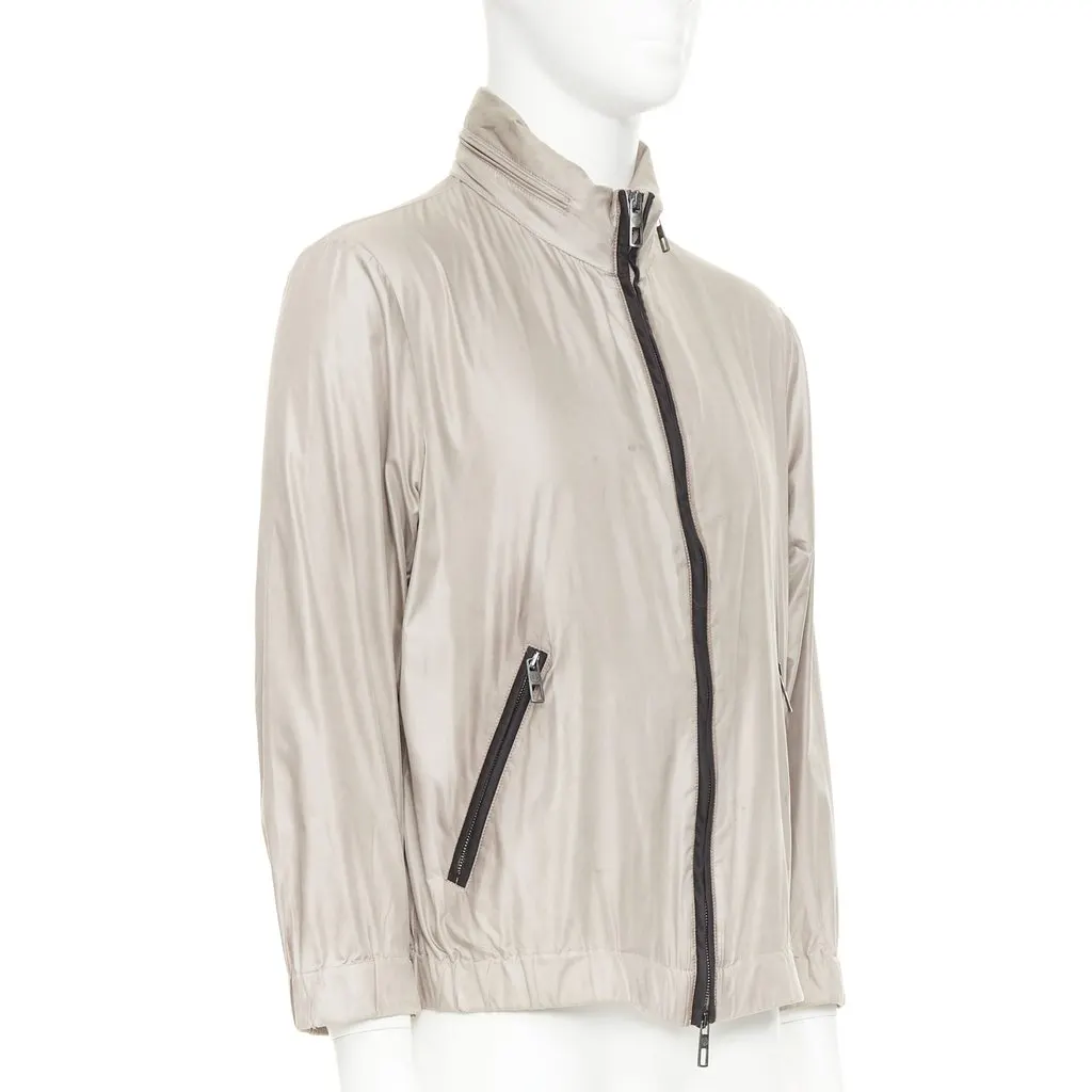 Giorgio Armani Beige Polyamide Coat Beige Polyamide Fair - Model View
