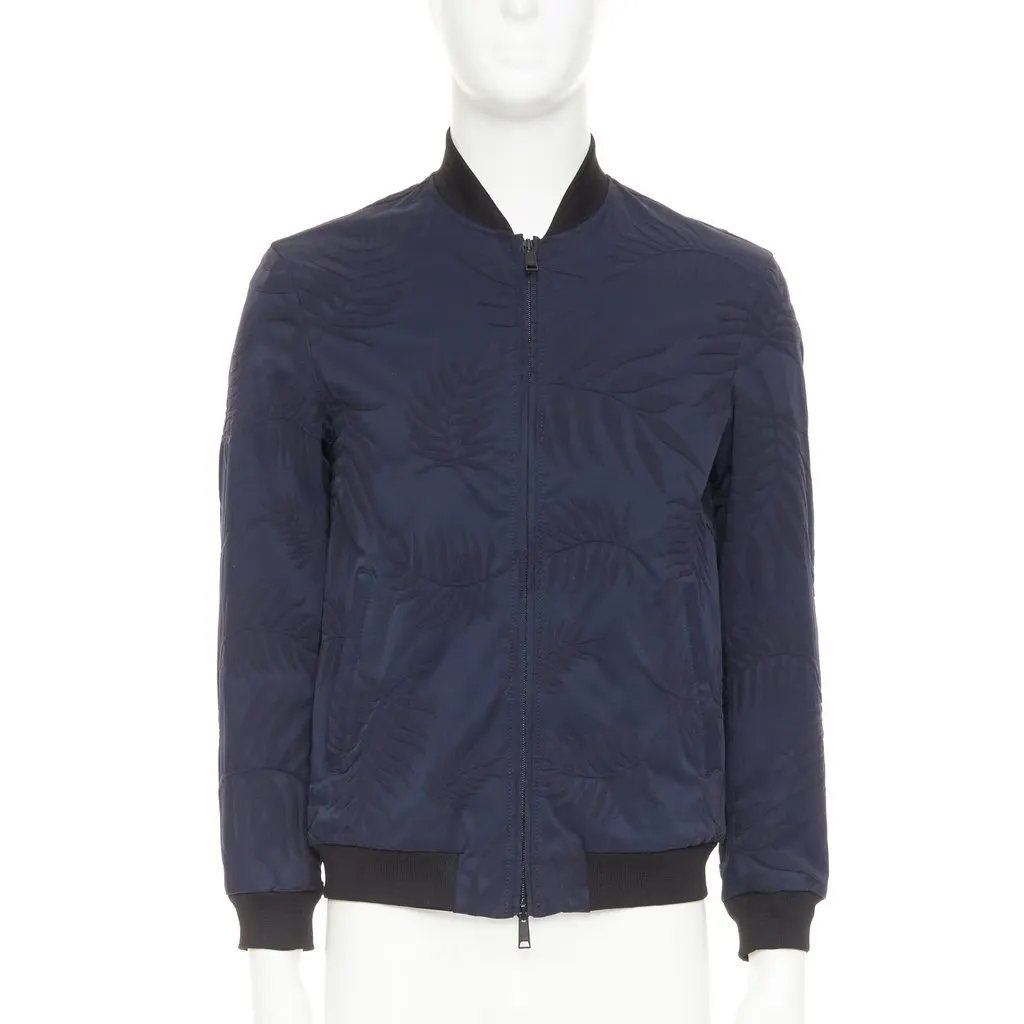 Giorgio Armani Navy Cotton Coat Navy Cotton Very good - Inside View