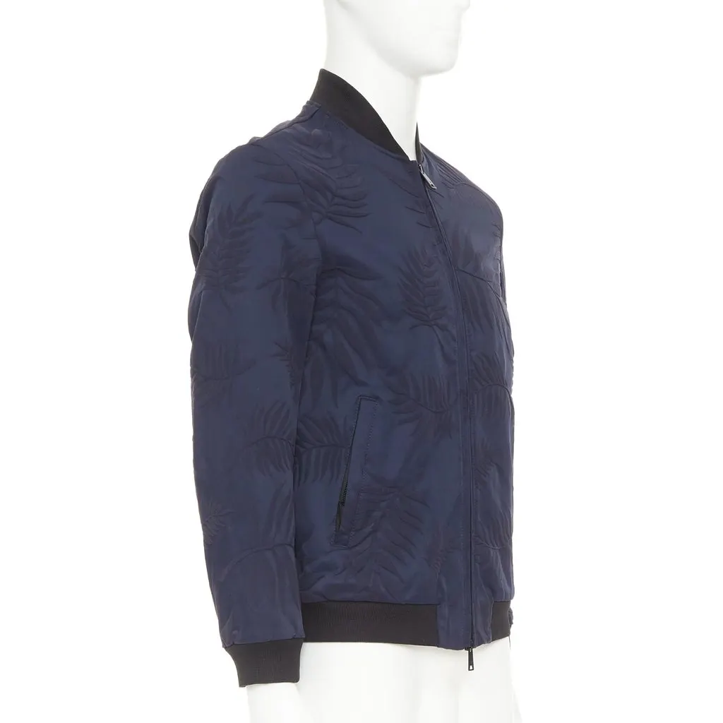 Giorgio Armani Navy Cotton Coat Navy Cotton Very good - Model View