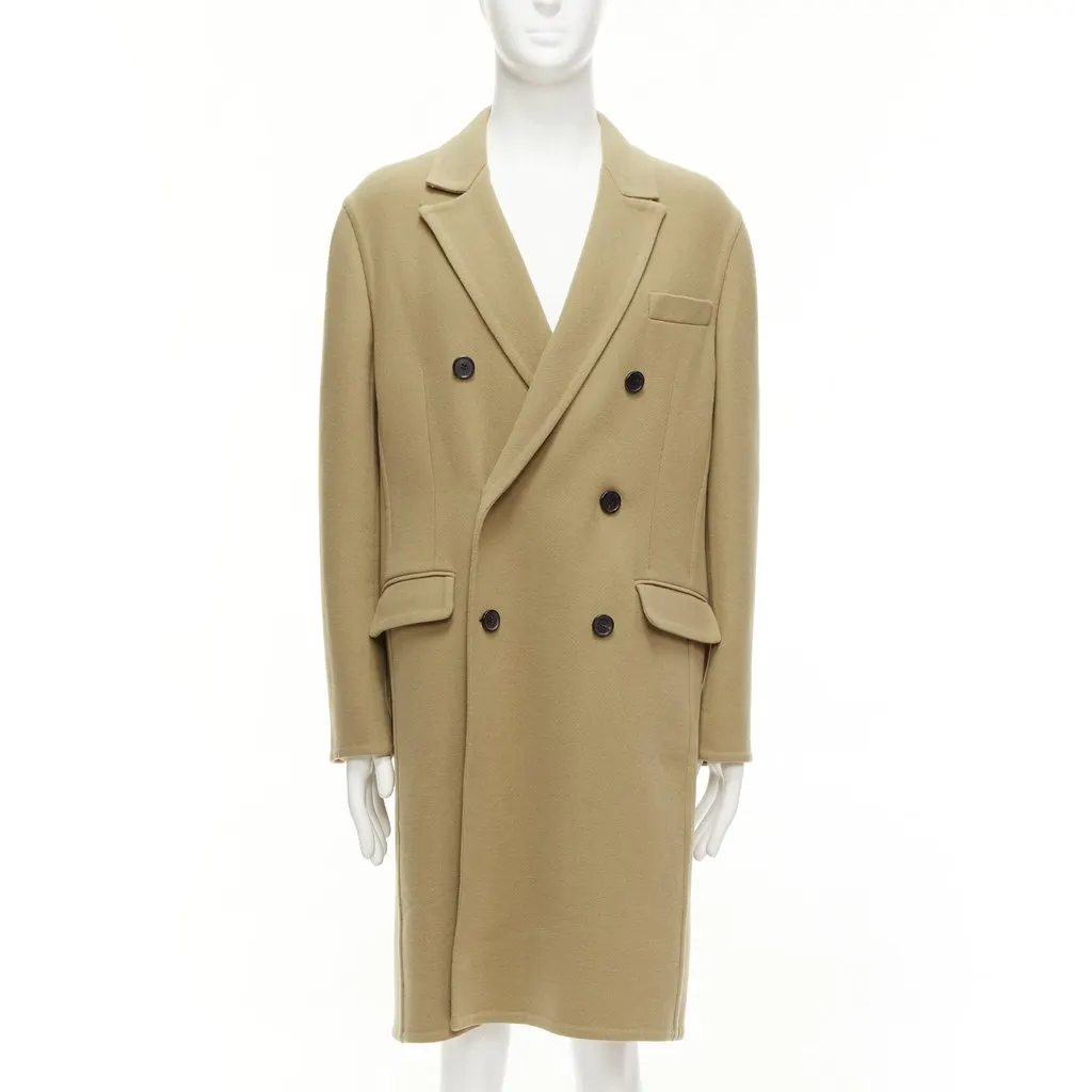 Loewe Brown Wool Coat Brown Wool Very good - Front View