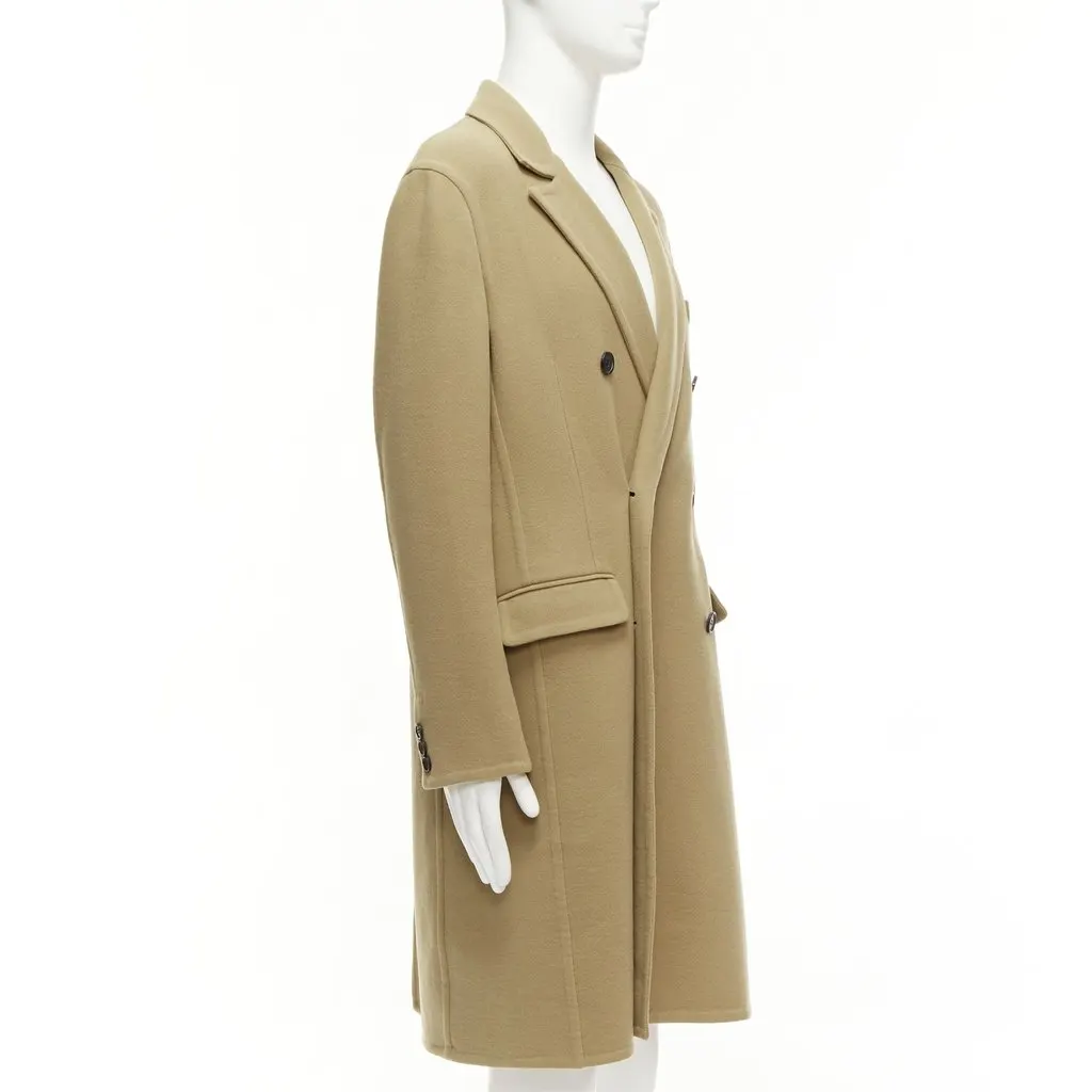 Loewe Brown Wool Coat Brown Wool Very good - Model View