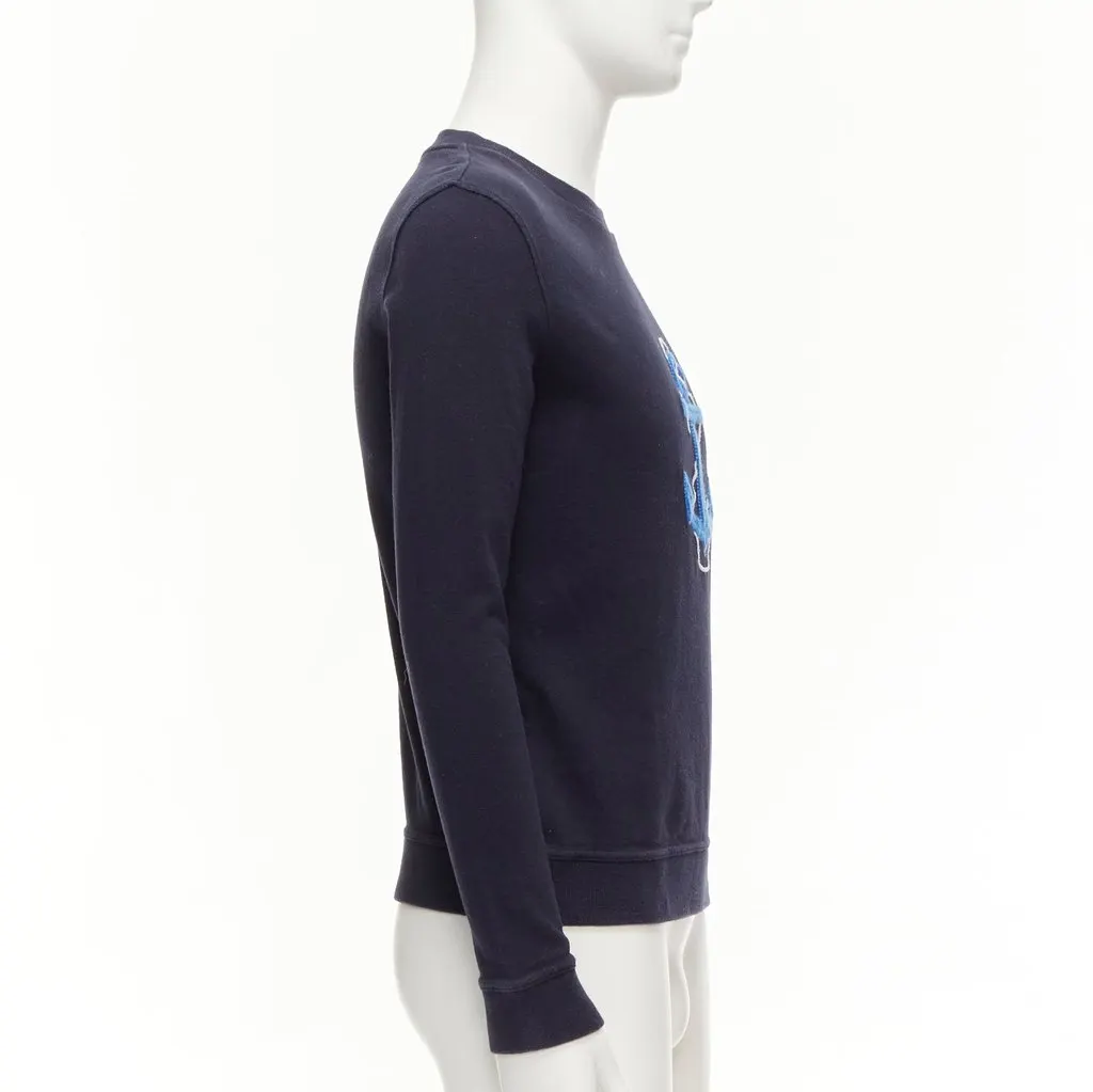 A.P.C. Anchor Embroidery Sweatshirt Navy Cotton Good - Model View