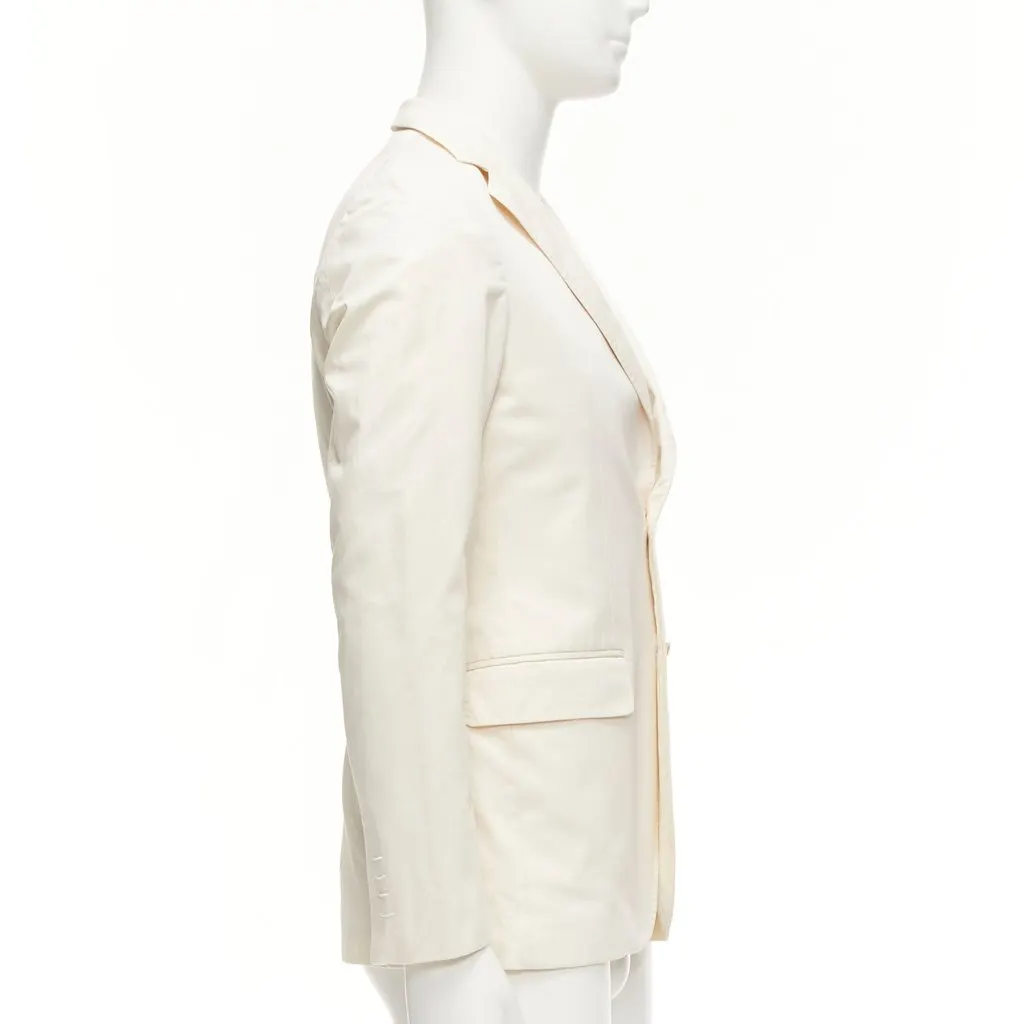 Jil Sander Cream Handstitched Blazer Ecru Cotton Fair - Box View