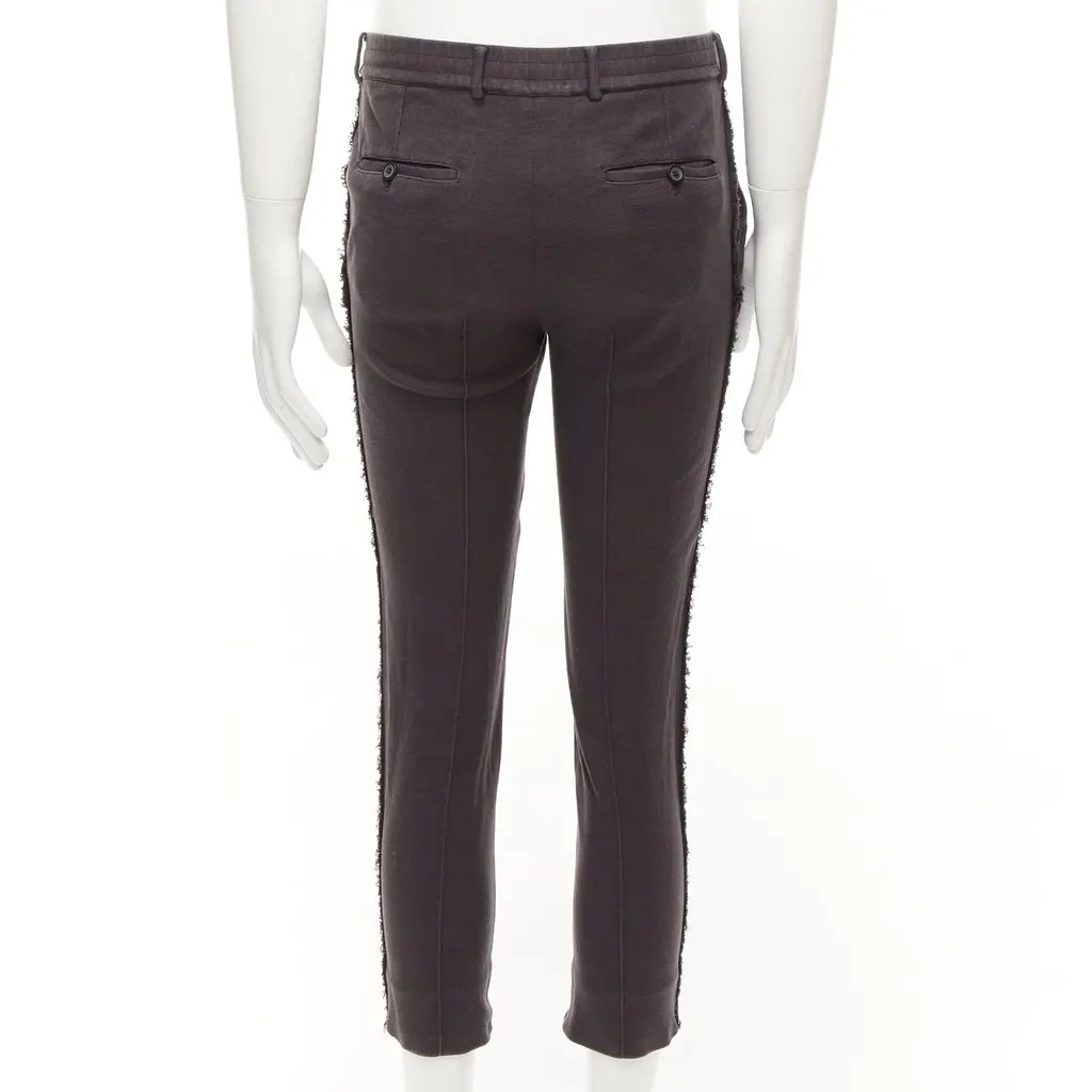 Lanvin Distressed Cropped Pants Grey Cotton Good - Box View
