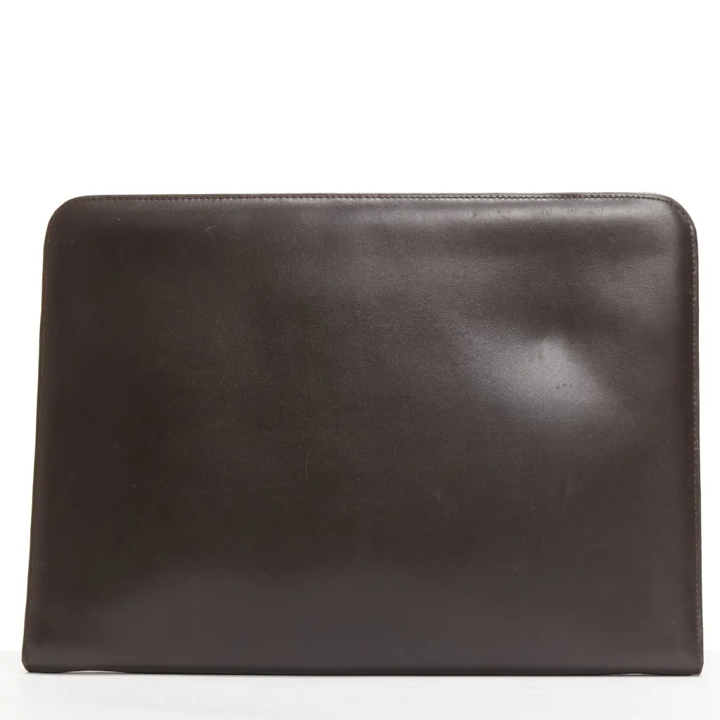 Givenchy Scaled Leather Zip Pouch Brown Leather Fair - Model View