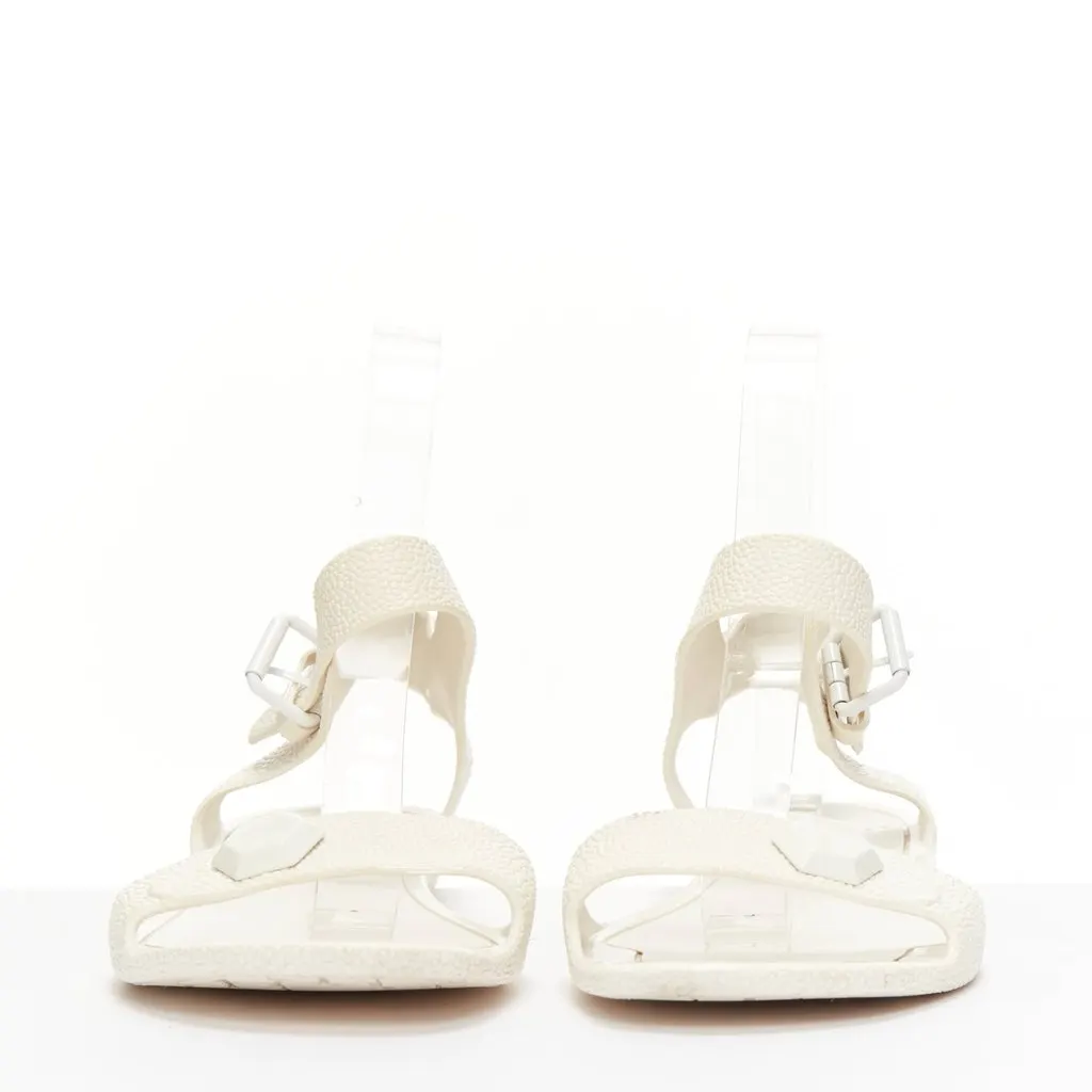 Givenchy Jelly Flat Sandals White Rubber Fair - Inside View