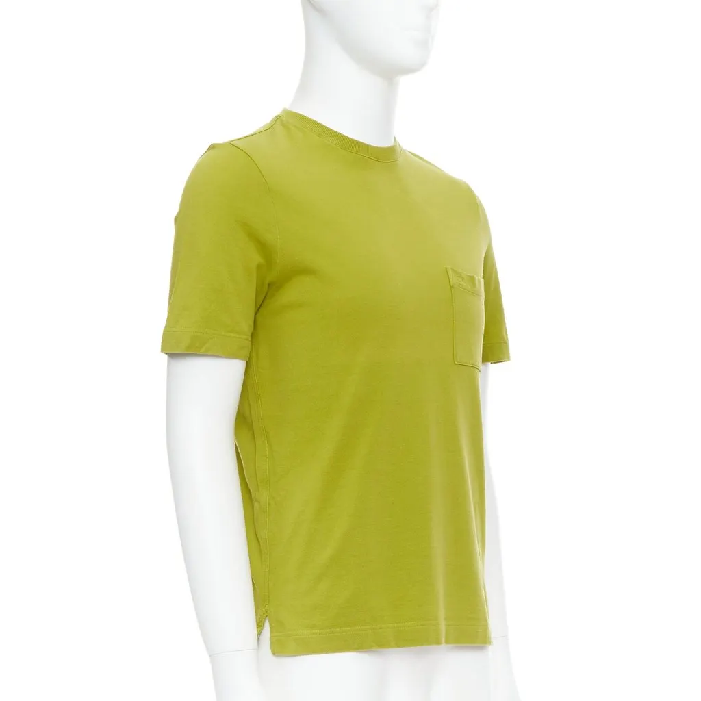 Hermès Logo Pocket Shirt Green Cotton Fair - Inside View