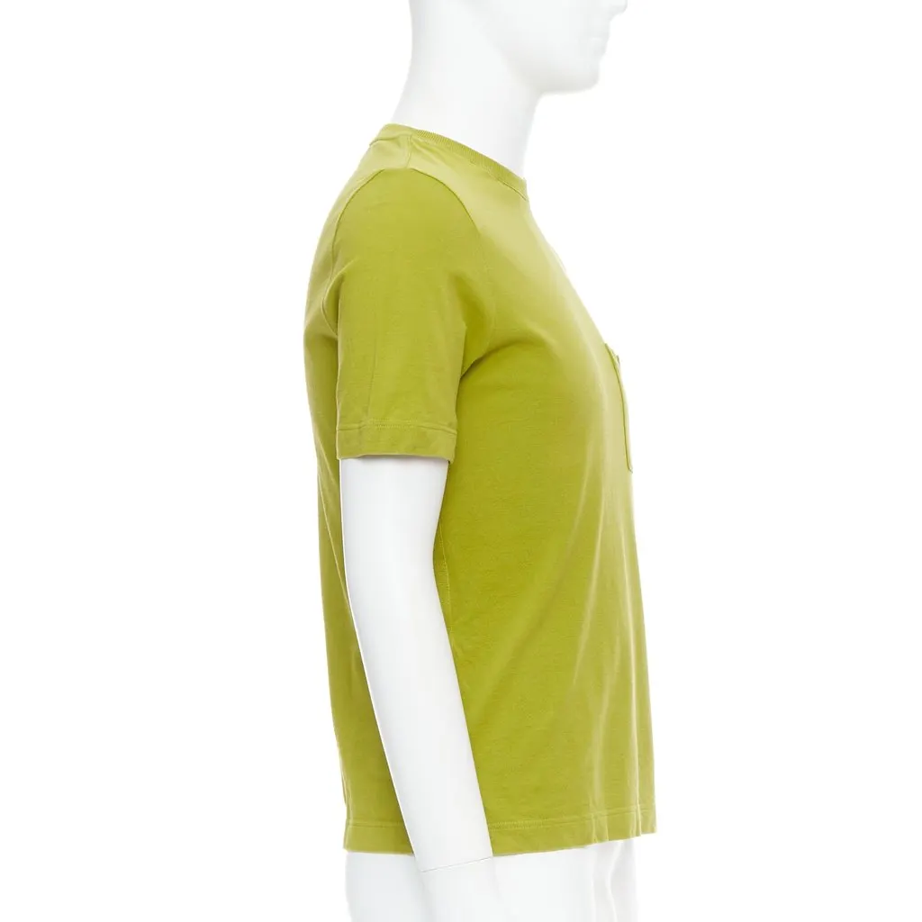 Hermès Logo Pocket Shirt Green Cotton Fair - Model View