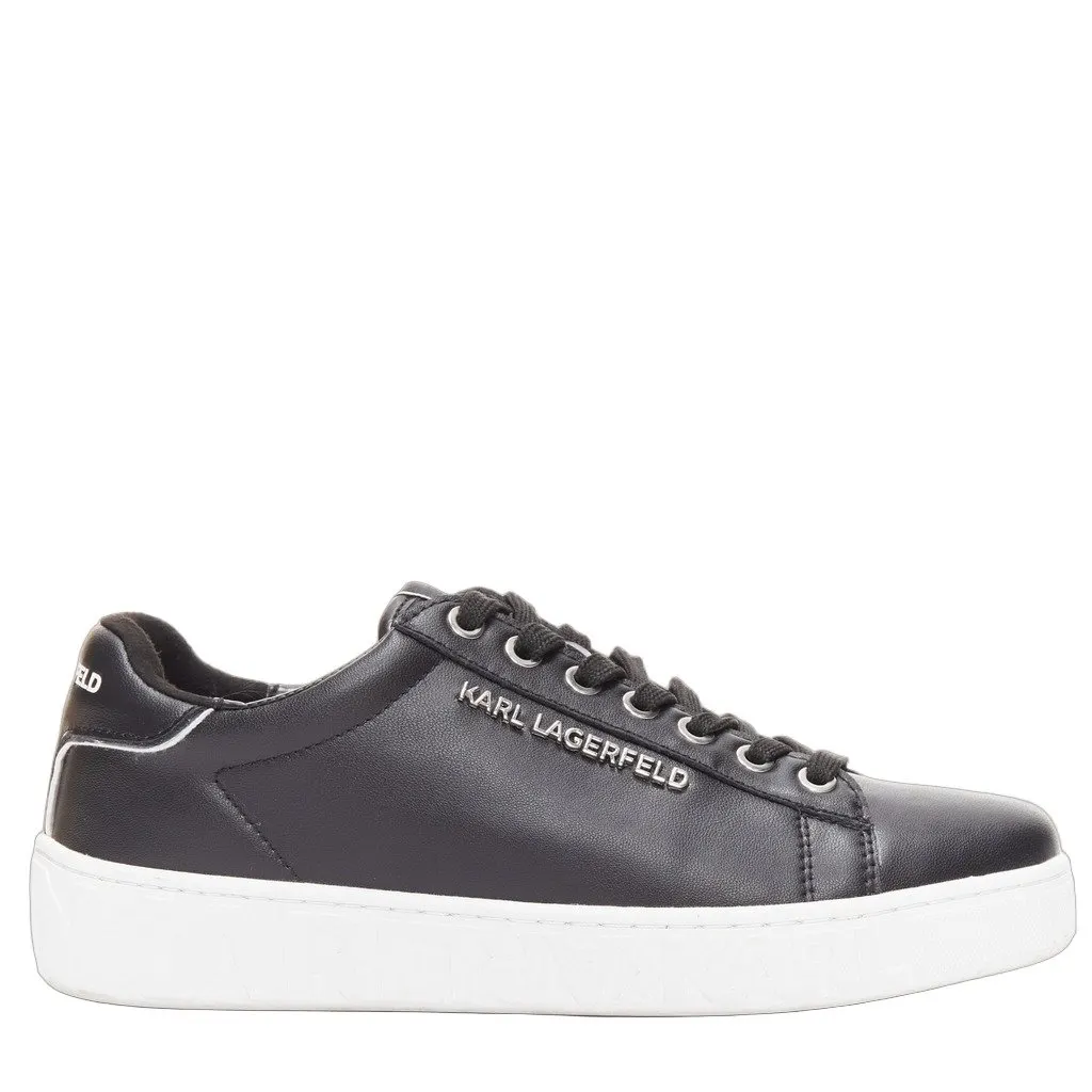 Karl Lagerfeld Chunky Lace Sneakers Black Leather Very good - Front View