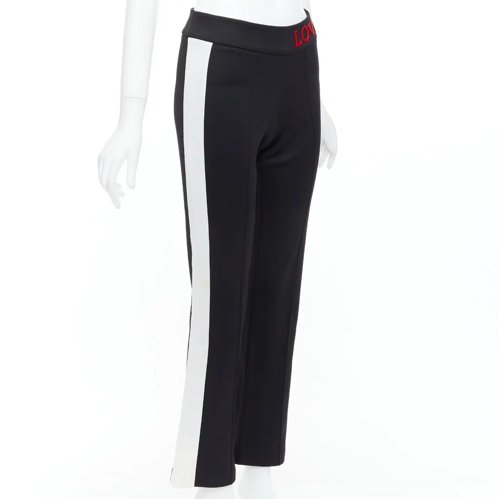Gucci Embroidered Track Pants Black Fair - Front View