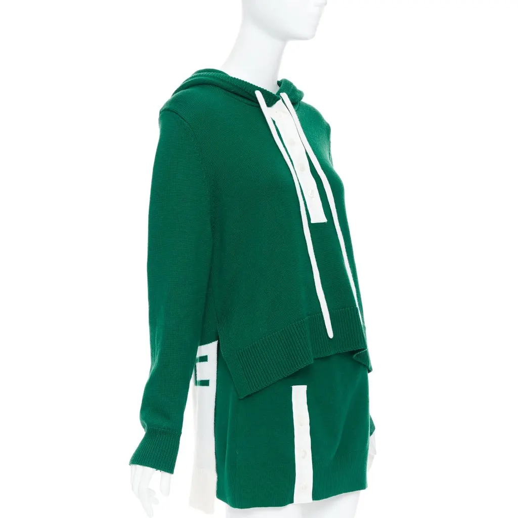 Monse Logo Polo Skirt Green Wool Very good - Inside View