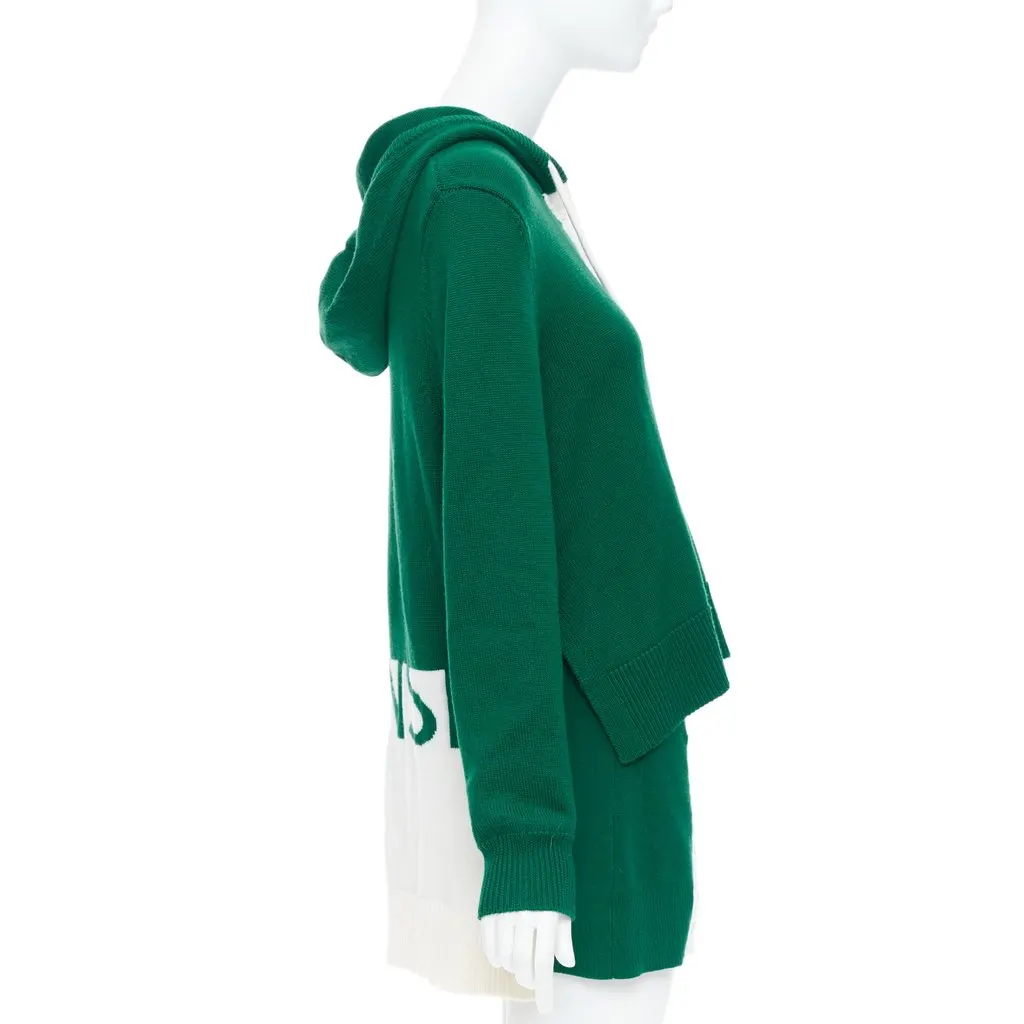 Monse Logo Polo Skirt Green Wool Very good - Model View