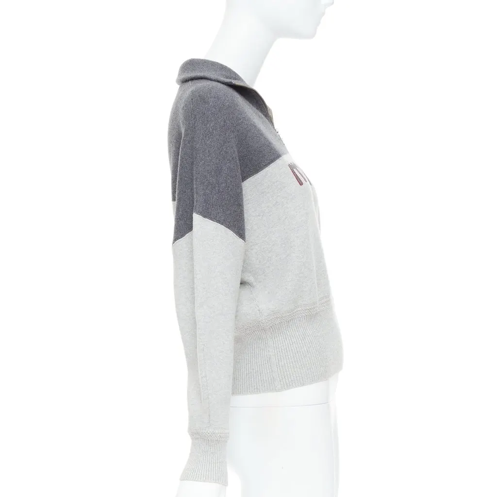 Isabel Marant Logo Half Zip Jumper Grey Cotton Never worn - Model View
