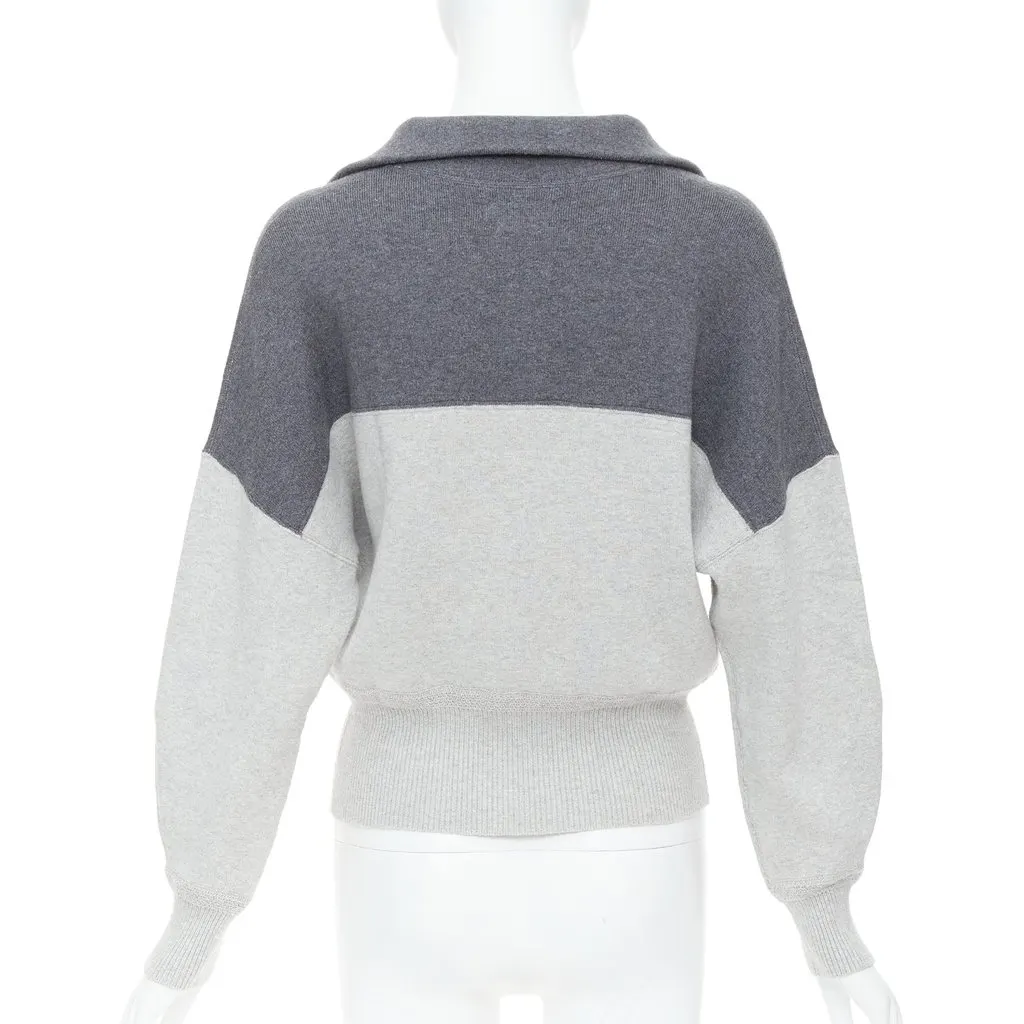 Isabel Marant Logo Half Zip Jumper Grey Cotton Never worn - Box View