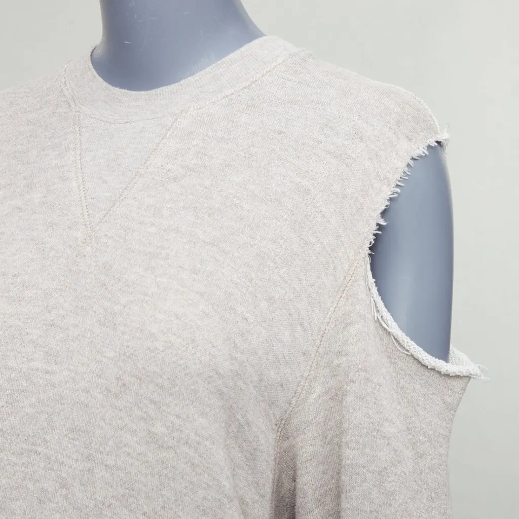 BASSIKE Washed Cut Out Sweat Beige Cotton Very good - Back View