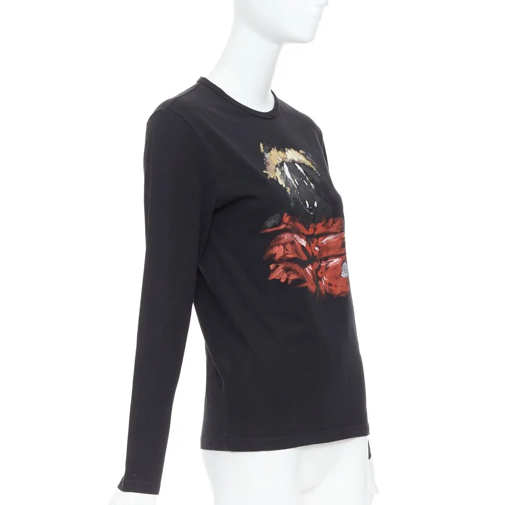 Moncler Graphic Logo Tee Black Cotton Never worn - Inside View