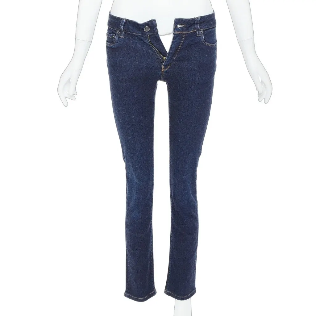 Prada Dark Skinny Jeans Blue Cotton Very good - Front View