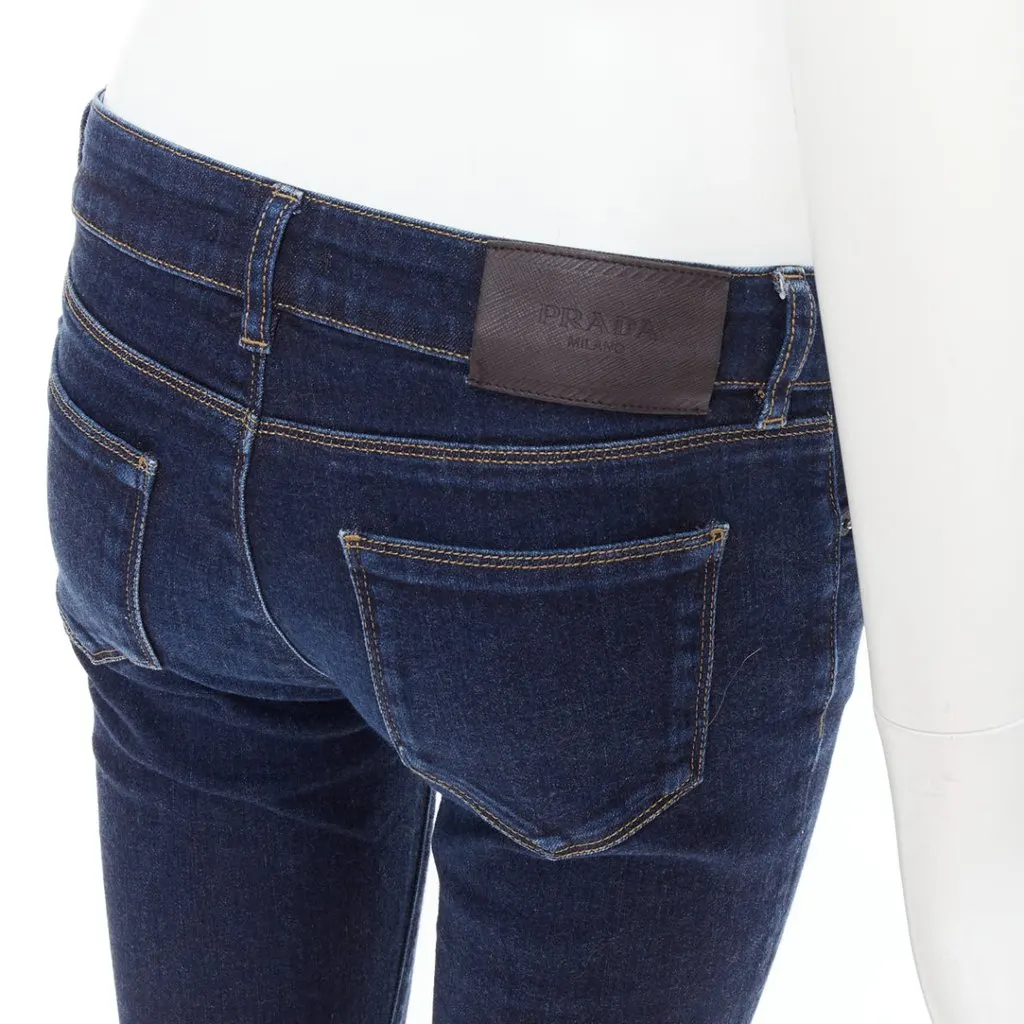 Prada Dark Skinny Jeans Blue Cotton Very good - Back View