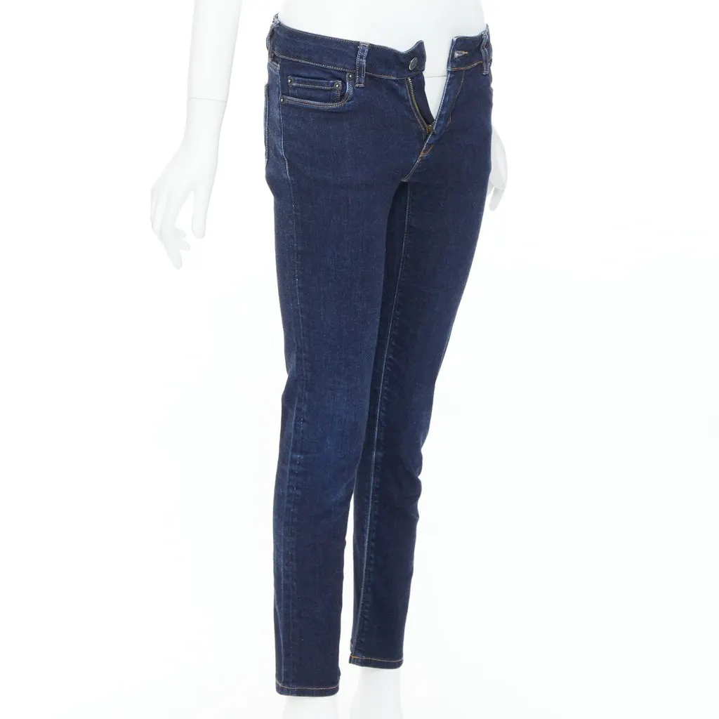 Prada Dark Skinny Jeans Blue Cotton Very good - Inside View