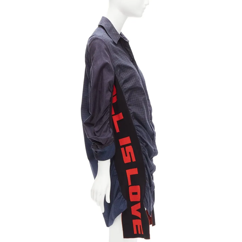 Stella McCartney Deconstructed Shirt Dress Blue Cotton Never worn - Model View