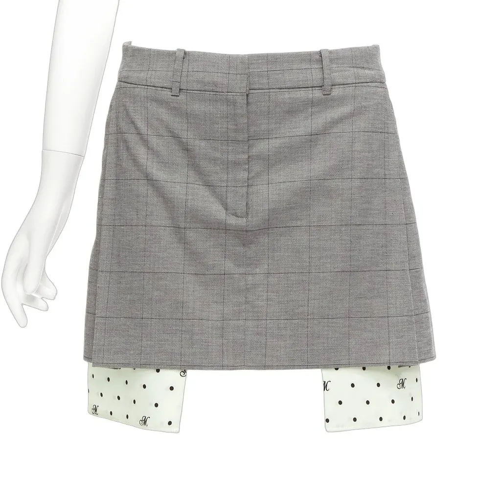 Monse Deconstructed Skirt Grey Wool Never worn - Front View