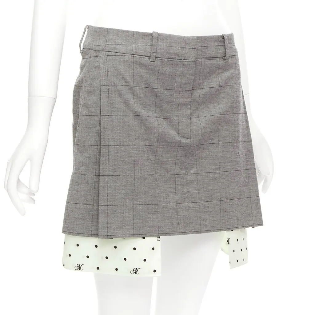 Monse Deconstructed Skirt Grey Wool Never worn - Inside View