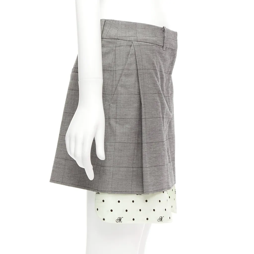 Monse Deconstructed Skirt Grey Wool Never worn - Model View