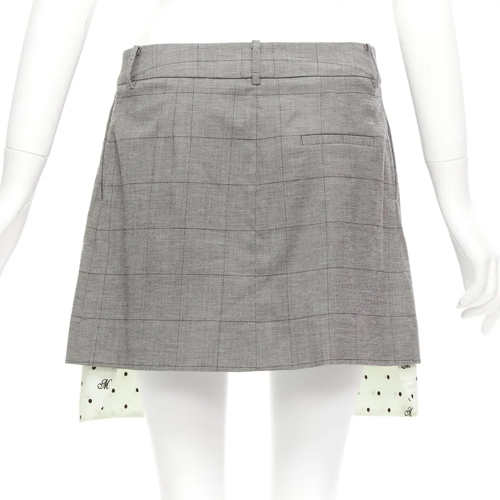 Monse Deconstructed Skirt Grey Wool Never worn - Box View