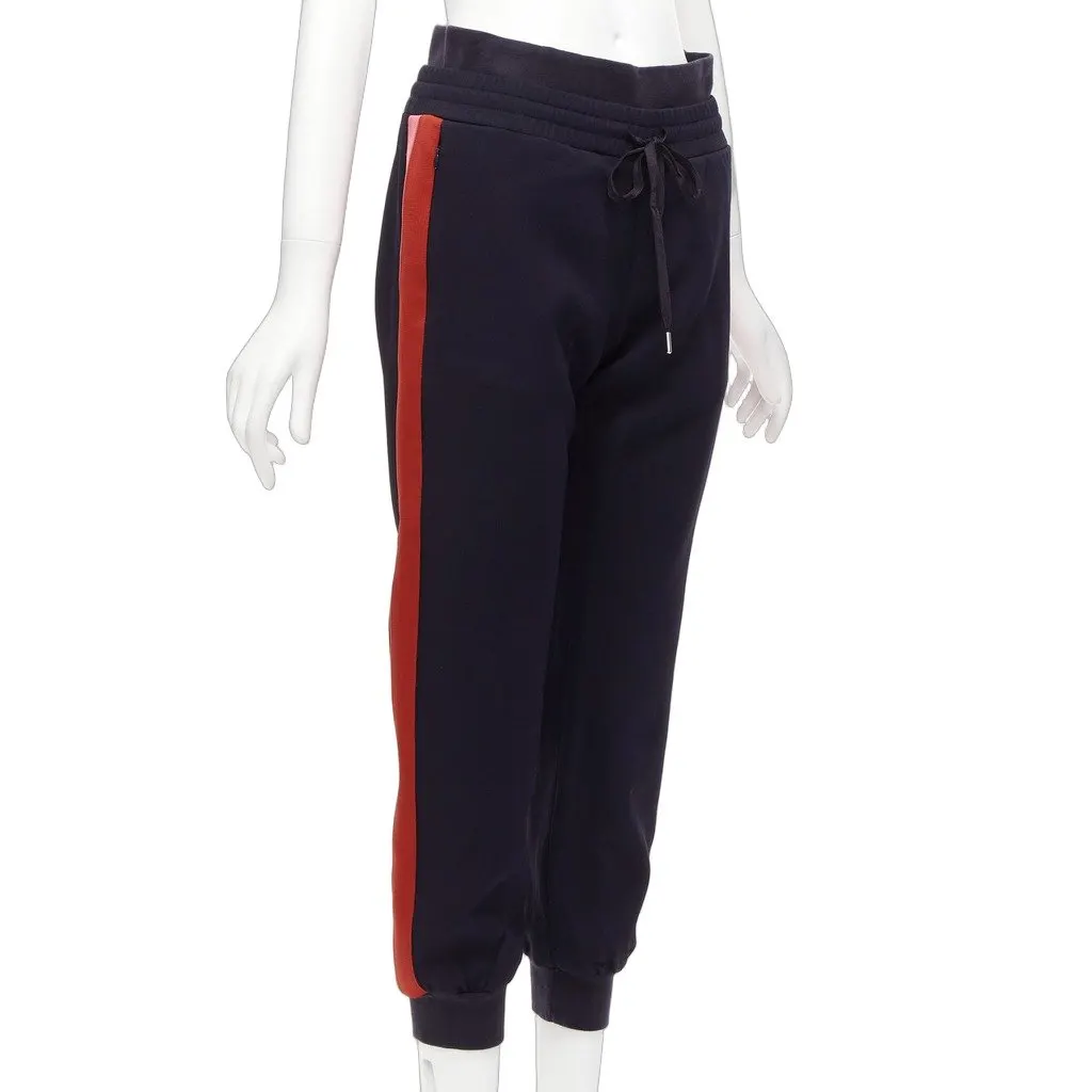 Alexander McQueen Double Waist Pants Navy Viscose Very good - Front View